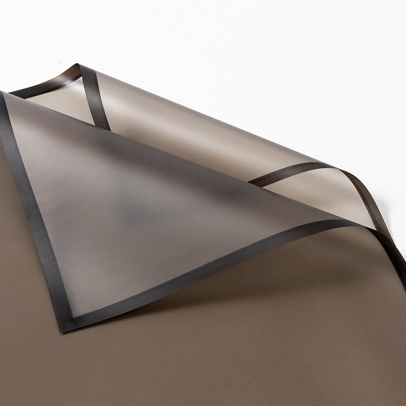 4pcs/Pack Flower Wrapping Paper Colour Border Rose Korean Style Half Transparent Gift Packing Florist Bouquet Wrapping Material