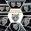 2 Pcs Bling Leopard Air Vent Clips Rhinestone Car Vent Clips Cheetah Print Car Accessories Diamond Bling Accessories for Women(Silver)