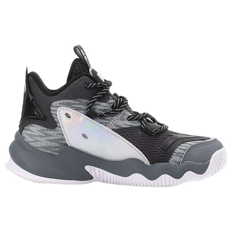 Anta Kids Crazy Tide 2 Mid Basketball Shoes Kids Sneakers Gray Blue 312031109-4