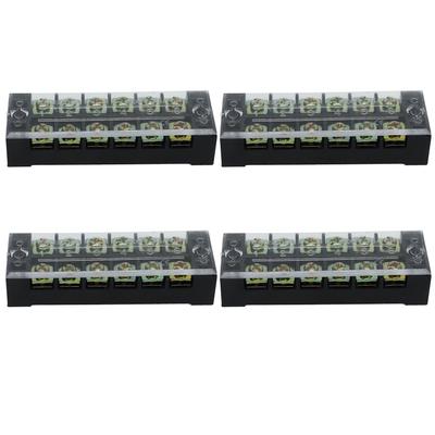 4Pcs Terminal Strip Block TB Fixed Large Current Copper Contactor Circuit Terminal Block 600V 35A 6