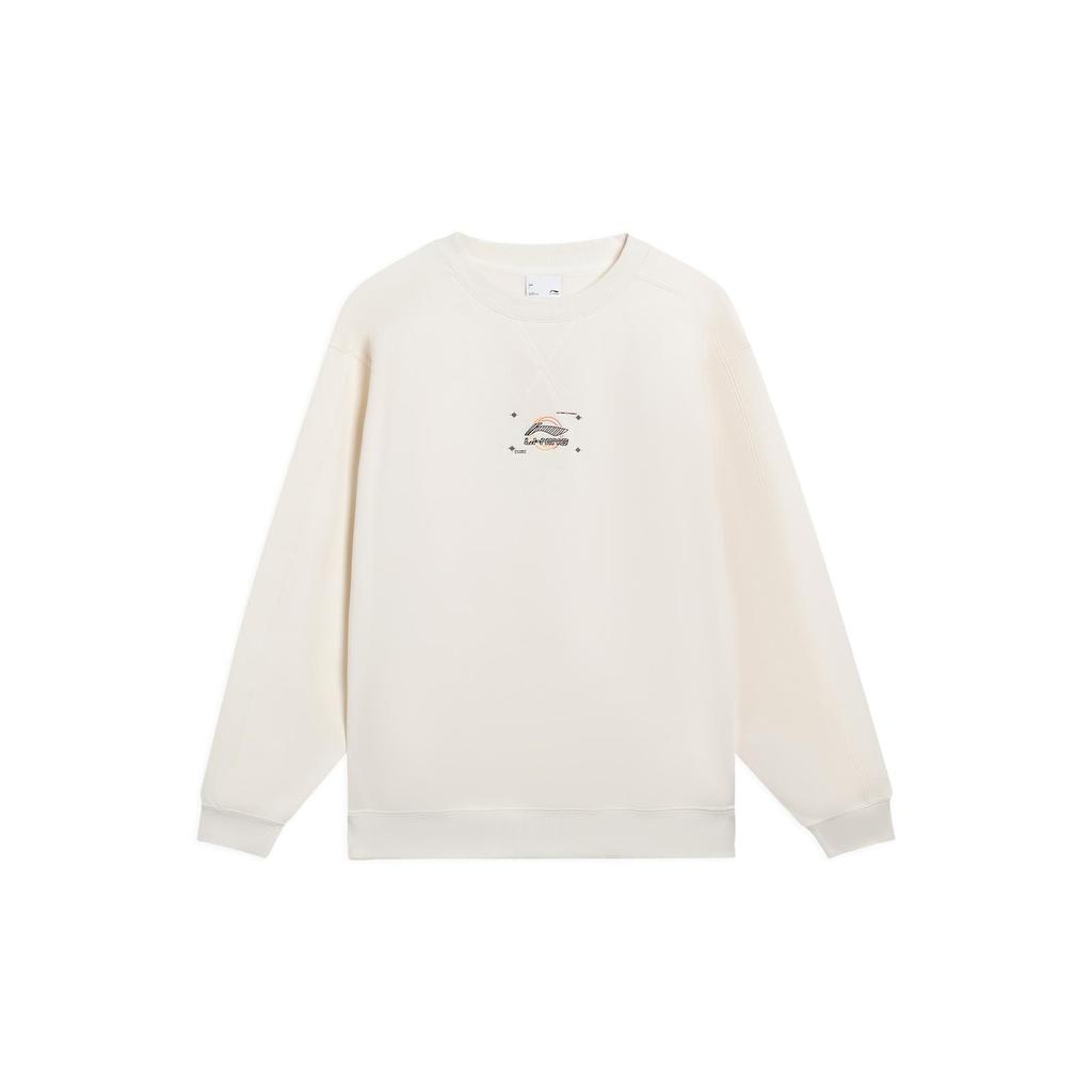 Li Ning Sports Life Collection Sweatshirt Unisex Ecru AWDT063-3
