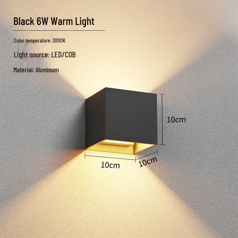 

Double-Head Dimmable Outdoor Waterproof Wall Lamp Cool White 6000K