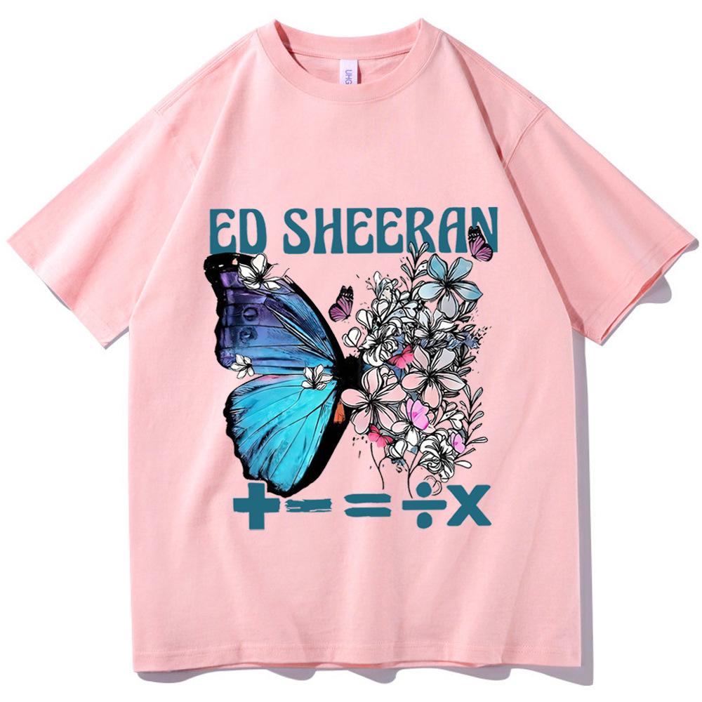 Summer Ed Sheeran Shirt The Mathematics Tour Shirt Ed Sheeran Merch Ed Sheeran Fan Gift Women O-Neck Short Sleeve Shirts Unisex