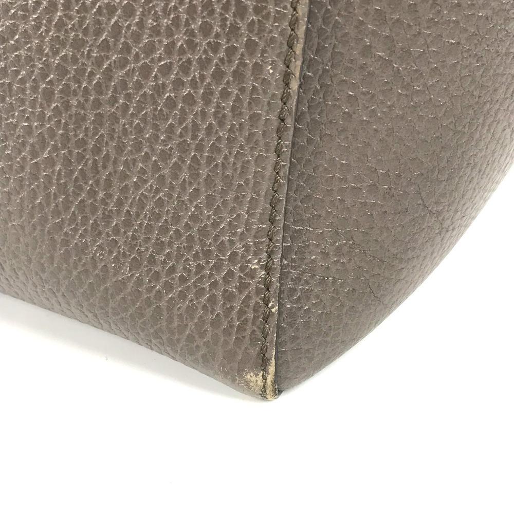 GUCCI 354408 Bicolor Logo swing Bag Tote Bag Shoulder Bag Leather gray/pink