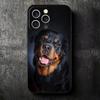 Rottweiler Dog Soft Phone Case for iPhone 16 16E 17 Air 15 Pro Max 14 Plus 13 Mini 11 12 7 Black Cover Back Shell