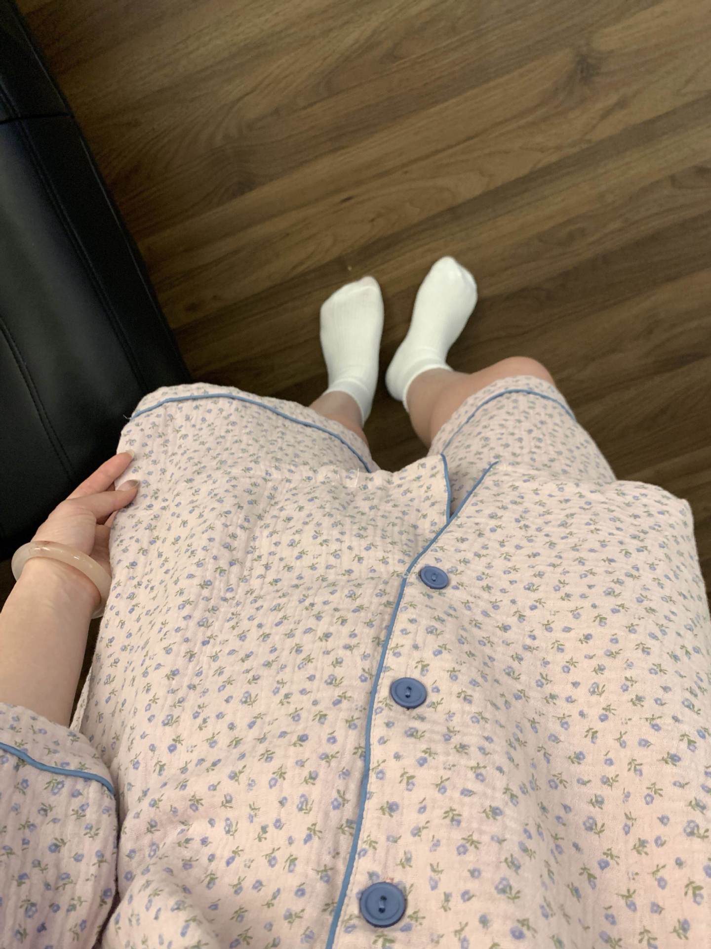 Xiaoxiangfeng purple floral Xiaoxiangfeng pajamas women s summer cardigan short-sleeved shorts two-piece set women s loungewear S