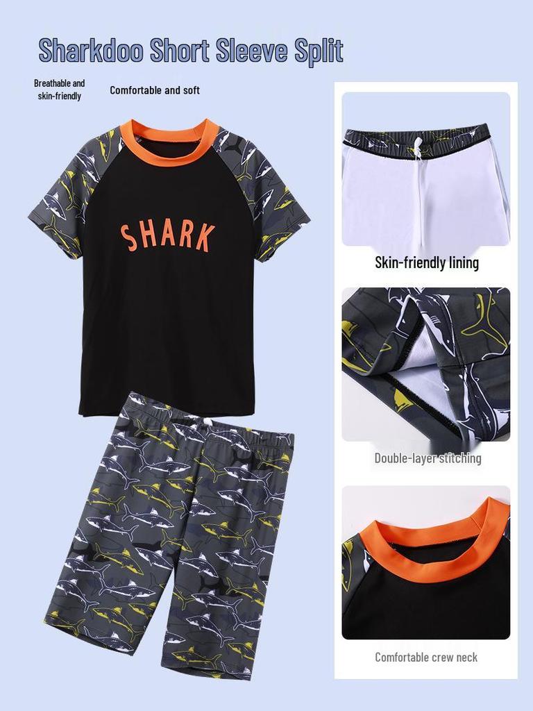 2026 Plus Size Quick-Dry Two-Piece Swimsuit Set for Kids