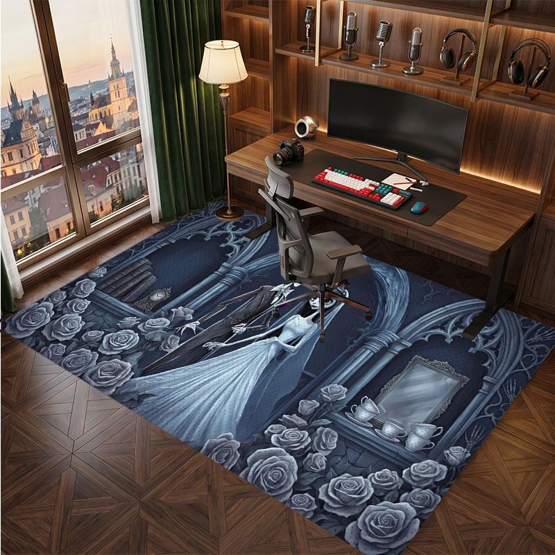 Corpse Bride Emily Victor Rug Soft Thick Non Slip Floor Carpet for Bedroom Living Room Home Decor