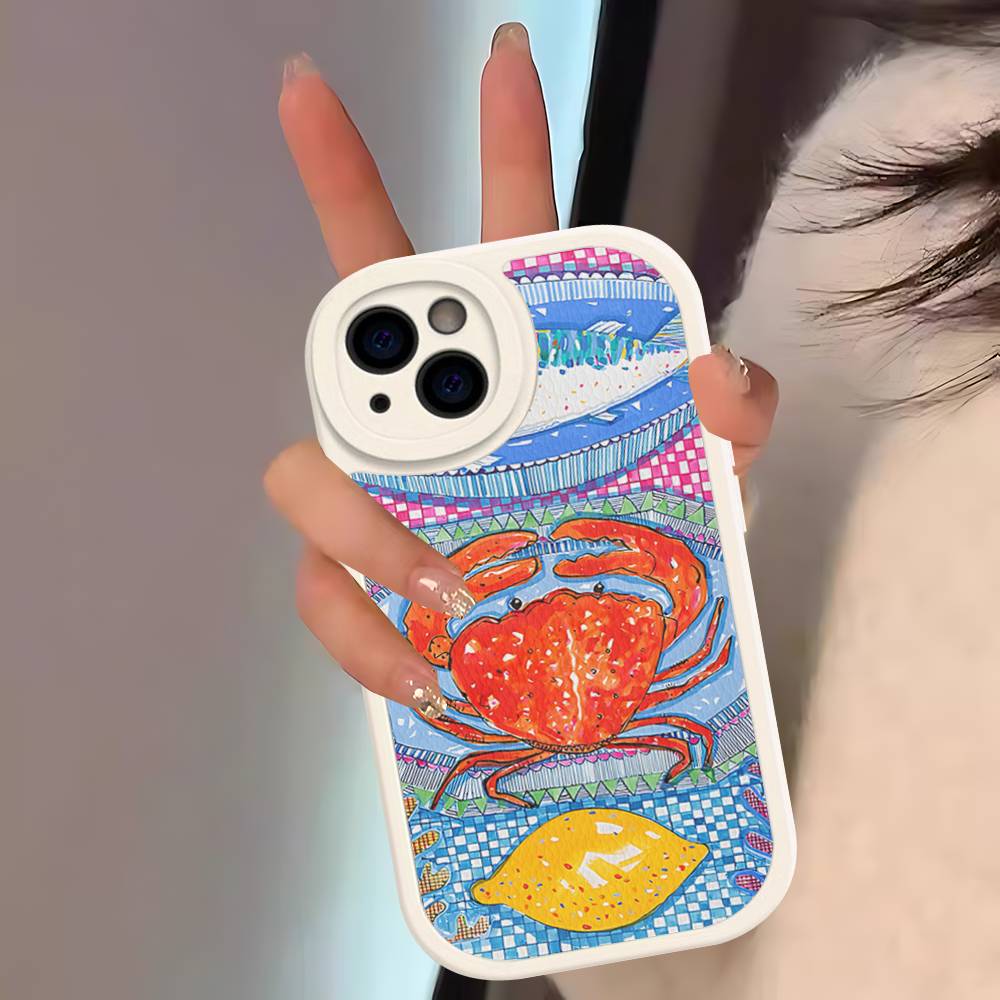 

Sardines Fish Art Phone Cover For IPhone 16 15 14 13 12 11 Pro Max Plus Leather Soft Case iphone 12pro