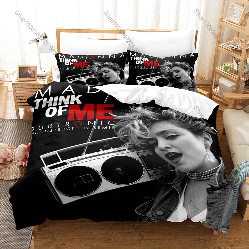 Personality Pop Icon Madonna Bedding Duvet Cover Set New Fashion Printed Bed Set Single Double Queen King Size Legend Singer Vin