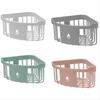 Plastic Storage Rack Organizer Punch Free Corner Organizer Hollow Design Shower Shelf  Kitchen