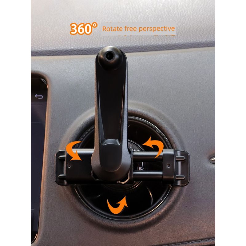 Car Phone Holder Car Navigation Special Cute Car Fixed Round Horizontal and Vertical Air Outlet Universal Mobile Phone Holder