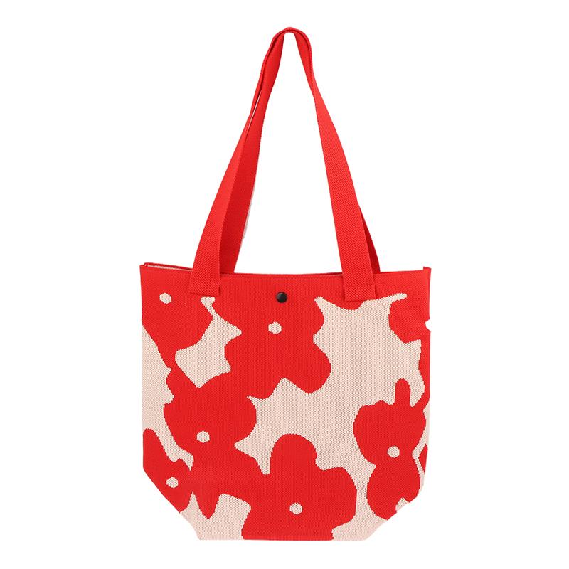 Korean Simple Knitted Shoulder Bag Chic Large Capacity Tote Bag Ladies Casual Handbag  Versatile Shoulder Bags