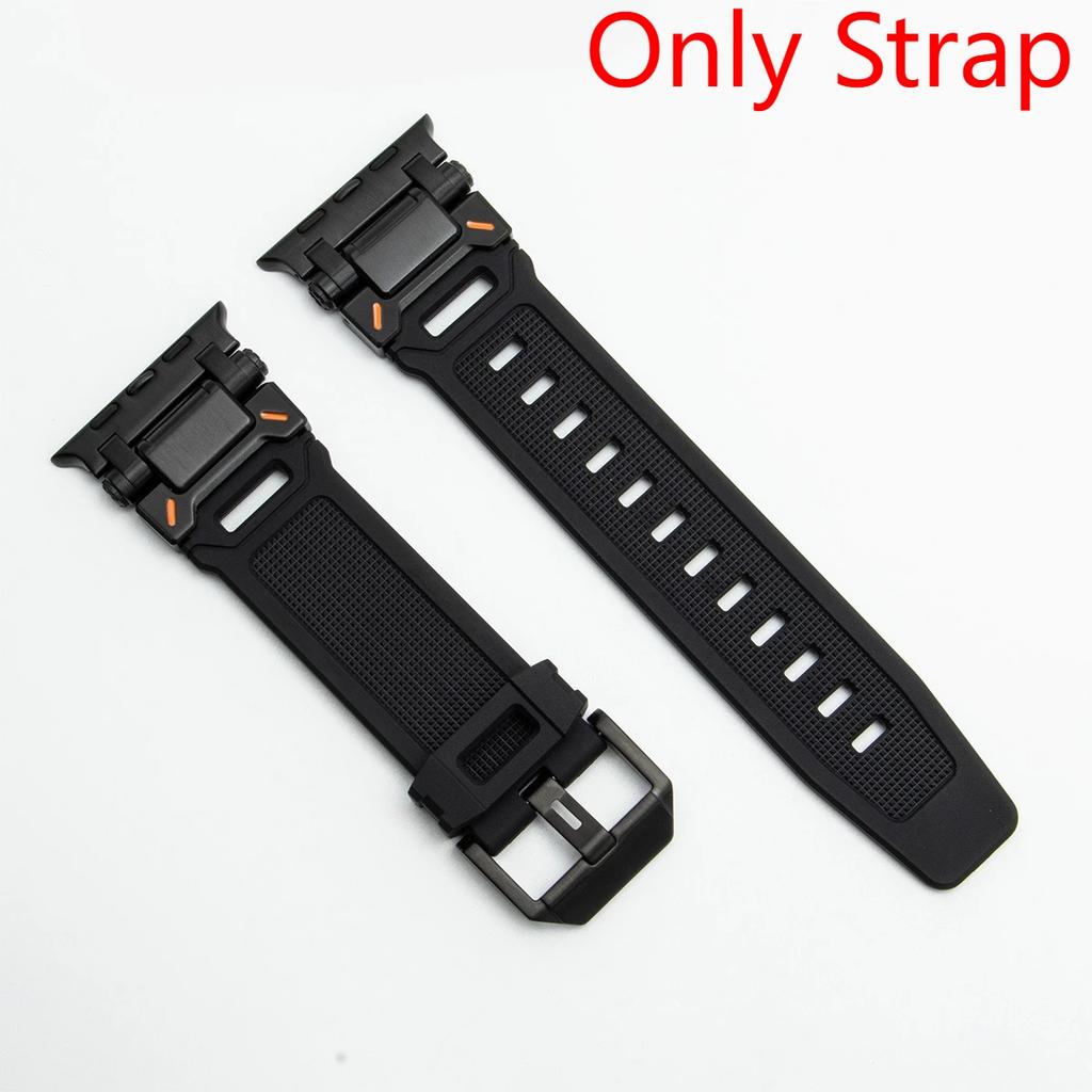 Strap/Metal case for Apple Watch Ultra 2 1 Rubber Loop Band 49mm Silicone Bracelet for IWatch Series 10 9 8 7 45mm 6 5 4 Se 44mm