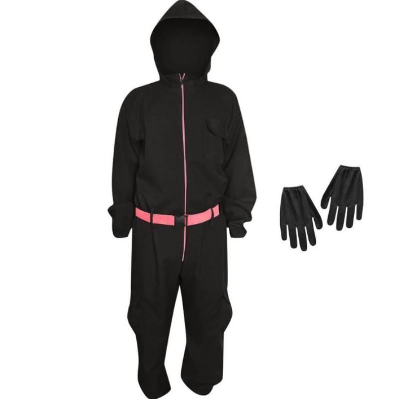 Squid Game Popular Movie Halloween Costume For Kids With Cotton Blend Fabric Cosplay Suit