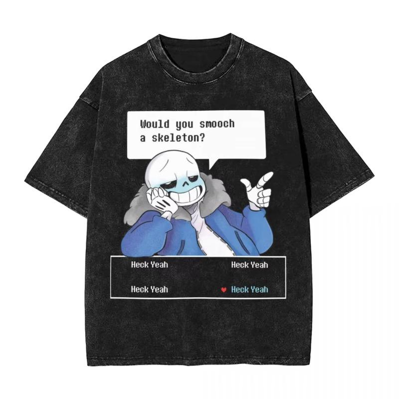 Frisk Despite Everything It's Still You Manga T Shirt Undertale Washed T-Shirts Short Sleeve Tees Tops Men Women Cotton Clothing