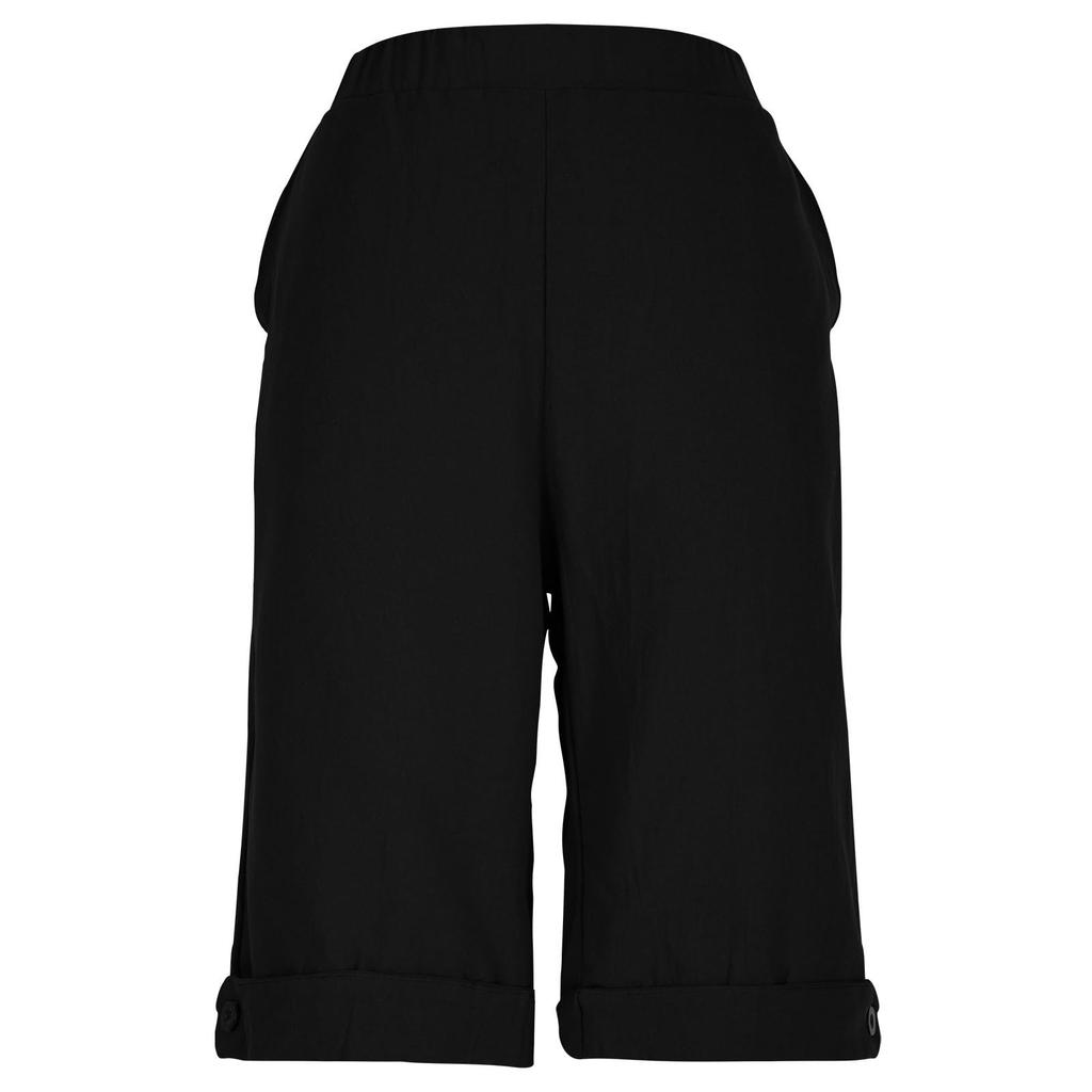 Women's Fashion  Color Pocket Five-Foot Loose Elastic Waist Cotton Linen Shorts