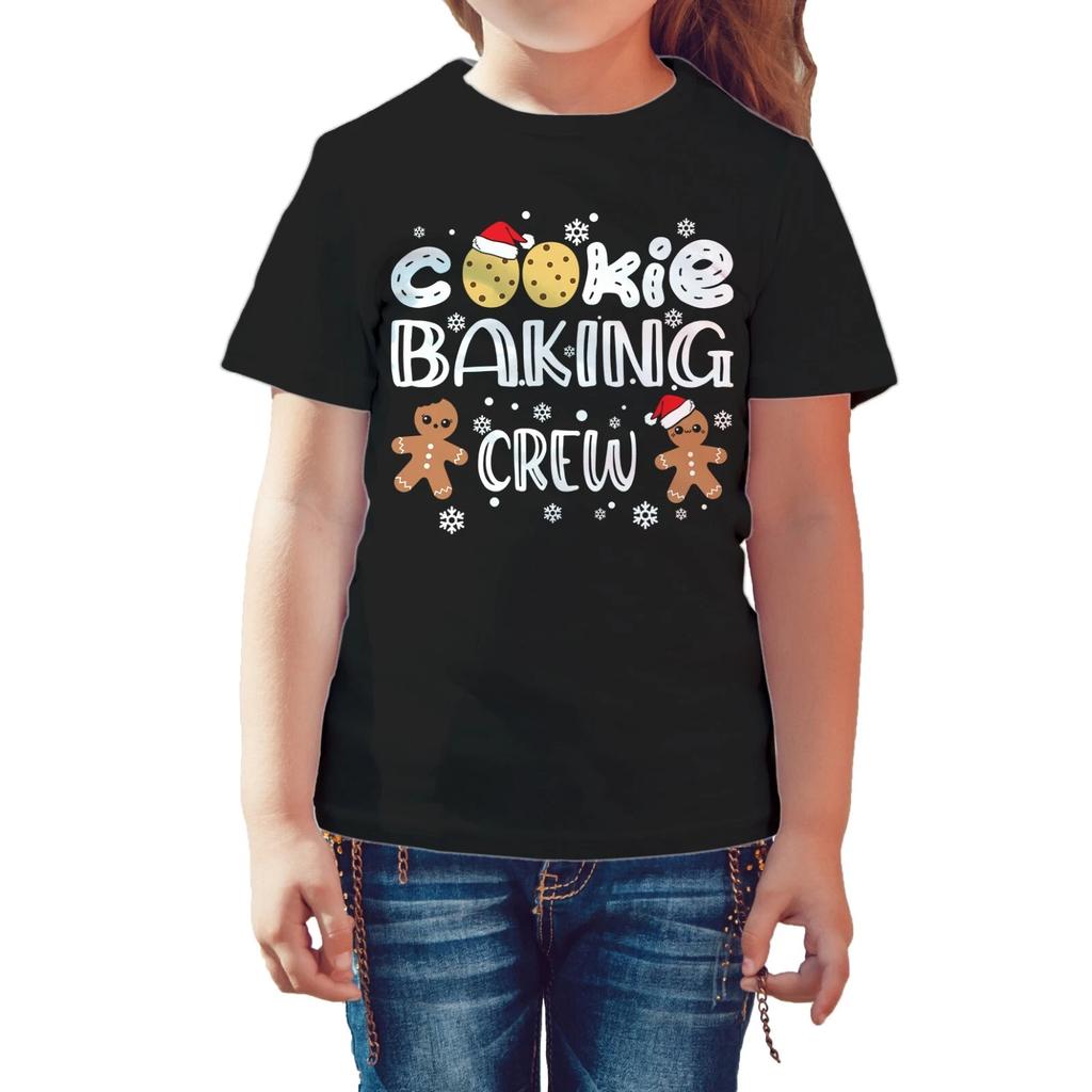 Christmas Cookie Baking Crew Gingerbread Men Matching Family Official Kids Tees