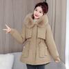 Winter new women's hooded short warm women's versatile loose fashion women's coat