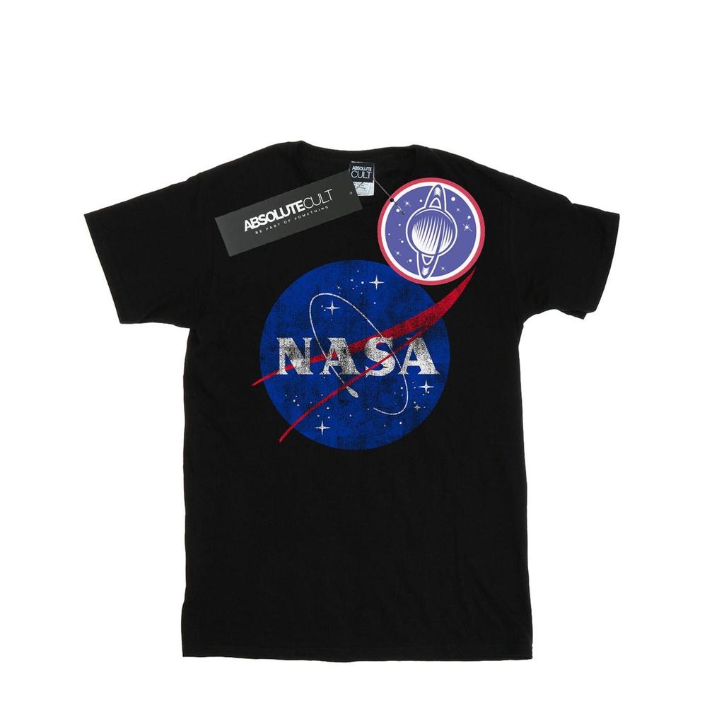 NASA Boys Classic Insignia Logo Distressed T-Shirt