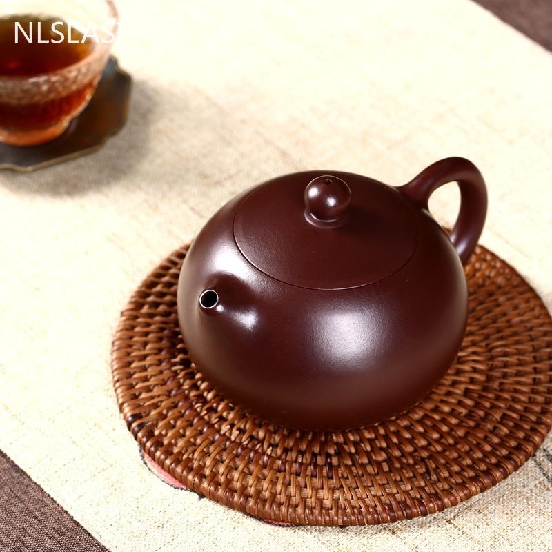 Large Capacity 320ml Yixing Purple Clay Tea Pot Classic Xishi Teapots Beauty Kettle Raw Ore Handmade Boutique Tea Set Drinkware