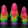 Colorful Mixed Color Shit Butt Plug Luminous Boxing Anal Anal Dilatation Device Liquid Silicone Soft Masturbation Sex Product