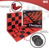 HI-Q Checkers & Tic-Tac-Toe Game for Kids: Interlocking Pieces, Foldable Board
