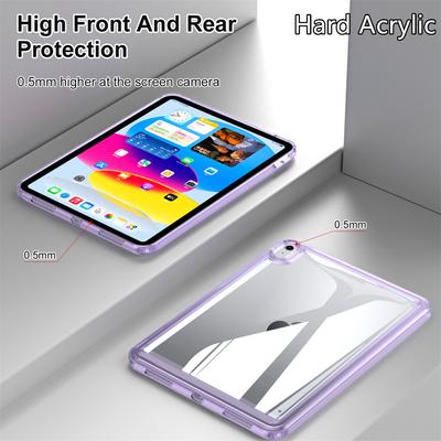 For iPad 10 10th Generation Case Hard Jelly Silicone Edge Back Cover For Apple iPad 10 10th Gen 2022 A2696 10.9 Inch Funda Cases
