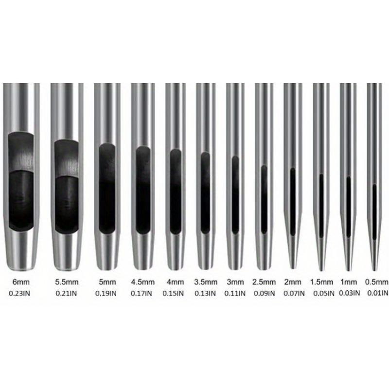 12 /Sets Leather Punching Round Punching Material Punching Hole Opening Diy Manual Leather Goods Punching Tools 0.5-6mm