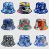 Dye Tie Fisherman Hat Uv Protection Assorted Colors Print Butterfly Cat Leaf Cap