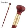 Red Round Wooden Single Joint Walking Stick Decorative Cospaly Party Wood Walking Cane Halloween Mace Wand Crosier 87cm