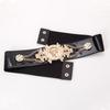 Elastic rhinestone waist seal women's elastic versatile decoration with coat dress suit jacket wide belt waist