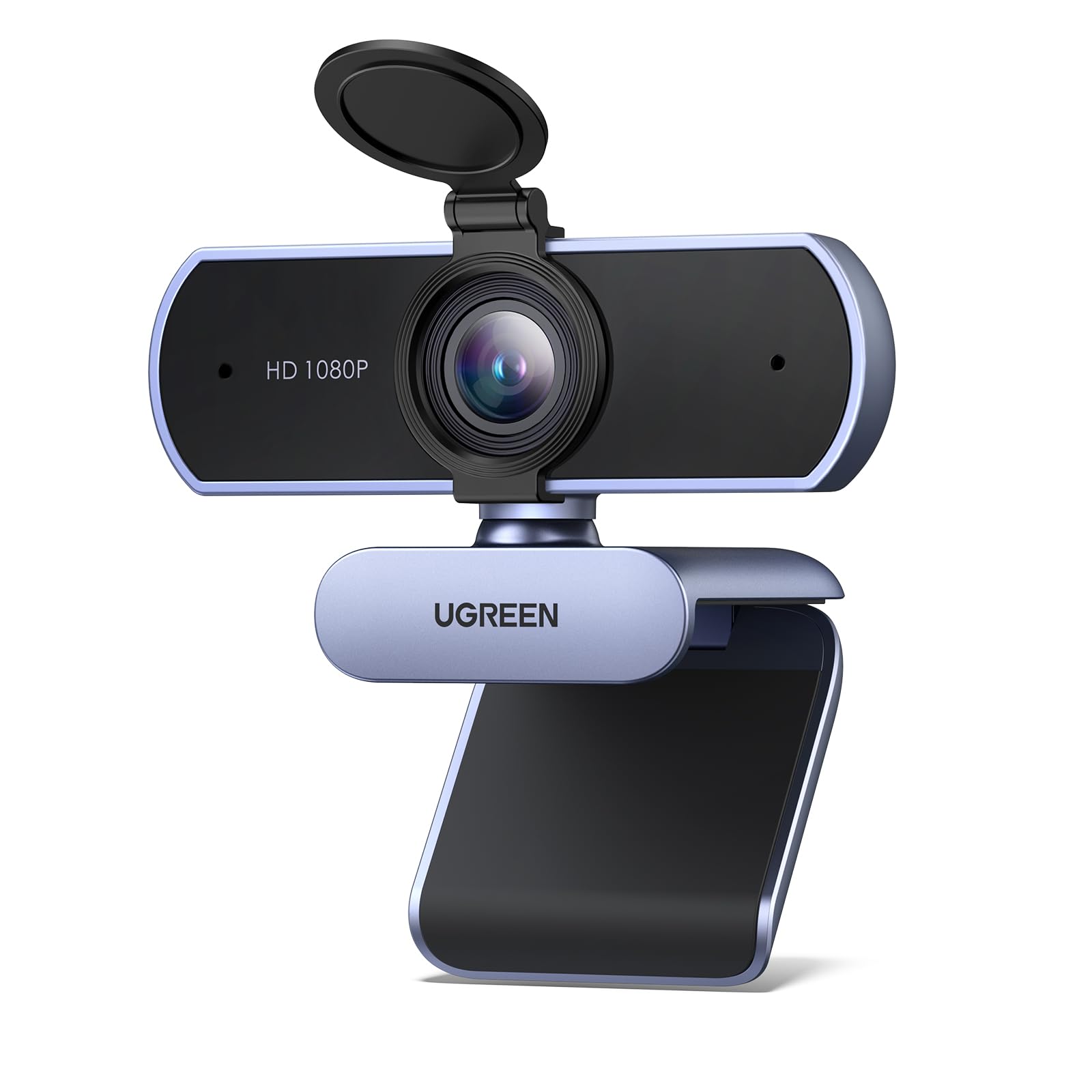 

UGREEN FineCam Lite Webcam, 1080P@30Hz, 2MP, 85° Ultra-Wide Angle, Built-in Microphone, Automatic Light Correction, Clip/Stand Type, Plug & Play, PC C