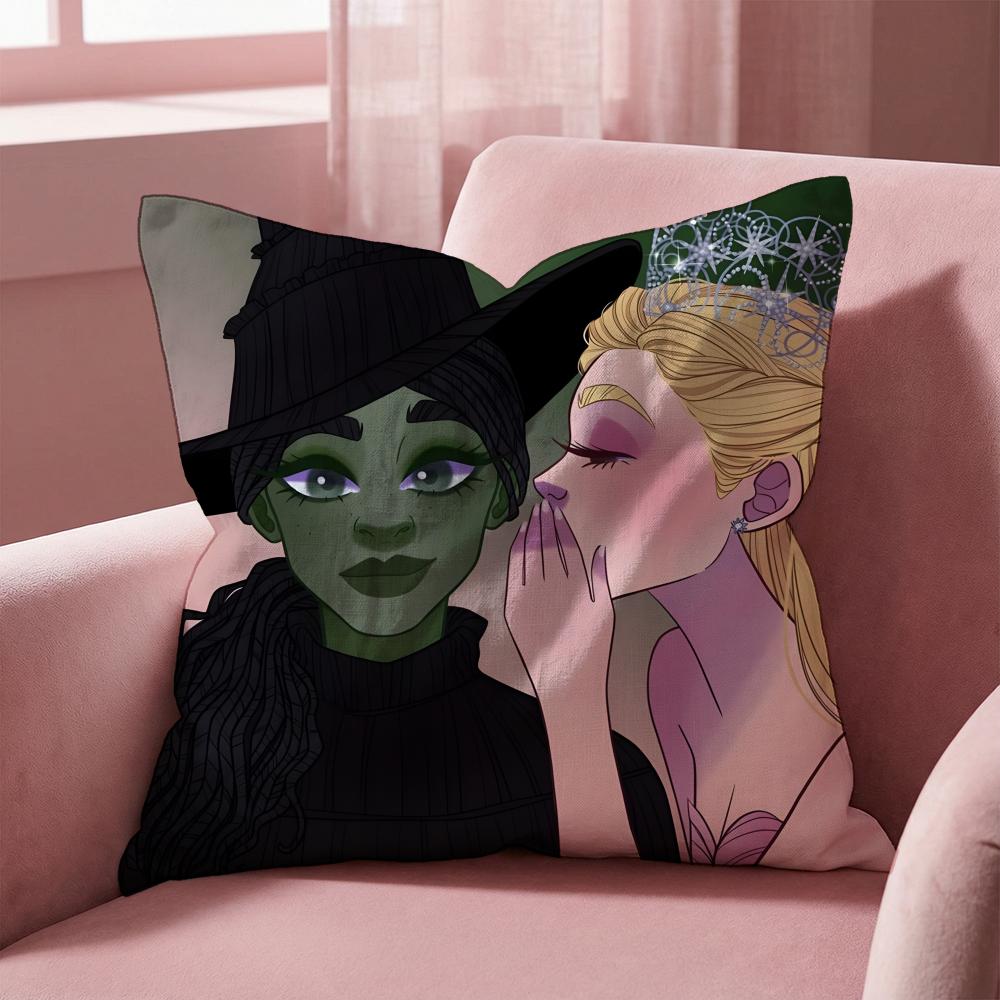 Movie W-Wickeds Cushion Cover Multi-Scene Pillow Cover for Home & Car - Reversible, Soft & Durable for Daily Use
