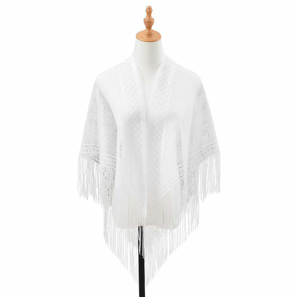 Solid Color Lace Scarf Elegant Triangle Scarf Trendy Women Neckerchief  Women Accessories