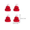 Kleine Weihnachtsmannmützen Weihnachtspuppenhut Feiertags-Flaschenüberzug Weinflaschendekoration Rot Weiß Gestrickte Weihnachtsmannmütze