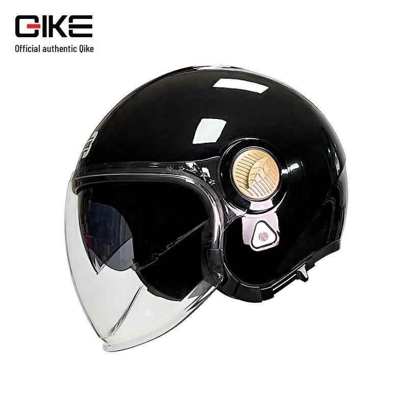 Men's Retro Motorcycle Helmet, 3C Certified, All-Season, Autumn/Winter, Half Helmet for Electric Vehicles