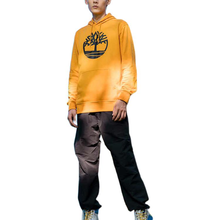 Timberland Tree Logo Fleece Lined Pullover Hoodie Men Hoodies Cheddar A2BJH-AR8