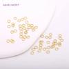 100pcs/Bag 0.7mm*4mm Brass Metal Split Rings 14K Gold Plating Open Jump Ring,Supplies For Jewelry Making Findings Wholesale