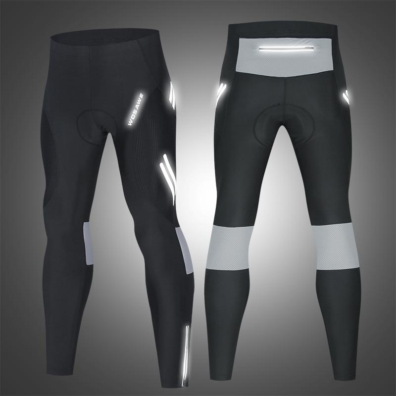 Pantalon De Cyclisme D'hiver Polaire - Cuissard à Bretelles Rembourré - Tissu Thermique Respirant