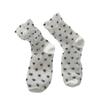 1pair Transparent Heart Print Socks Ultra-thin Mesh Medium Tube Socks Crystal Silk Socks  Women