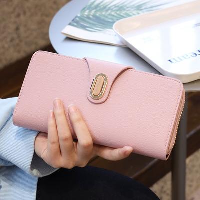 Wallet Long Versatile Buckle Folding Mobile Wallet with Multiple Card Slots  Ticket Holders