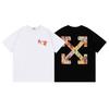 2025 Spring/Summer New Maple Leaf Arrow Pattern Round Collar Short Sleeve Men's and Women's T-shirts