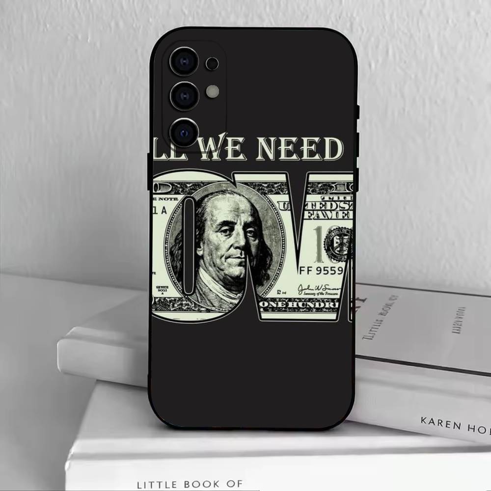 The-Money-M  Phone Case For Samsung S25,S24,S21,S22,S23,S30,Ultra,S20,Plus,Fe,Soft Silicone Black Cover