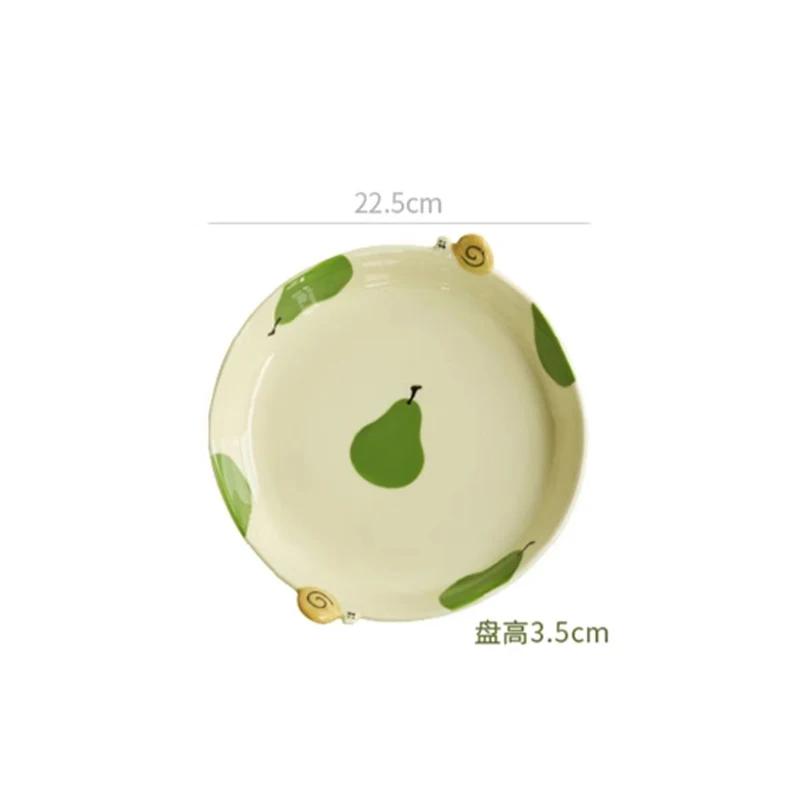 Assiette en Céramique Créative et Adorable pour Fruits, Luxe pour Restaurant, Bols Délicieux pour Ramen, Petit-déjeuner, Bol pour Avoine, Yaourt, Vaisselle Exquise