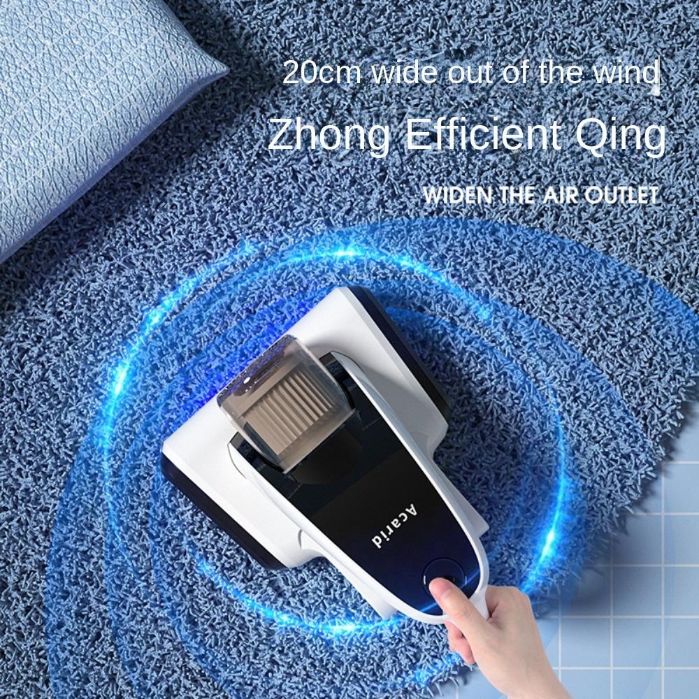 Household Wireless Mite Remover Handheld Bed Vacuum Cleaner Charging Dust Removal Hair Suction Blue Light Mite Remover