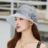Summer Fashion Flowers Fascinator Hats Wide Brim Party Church Hat For Women Elegant Fedora Ladies Kentucky Derby Cap