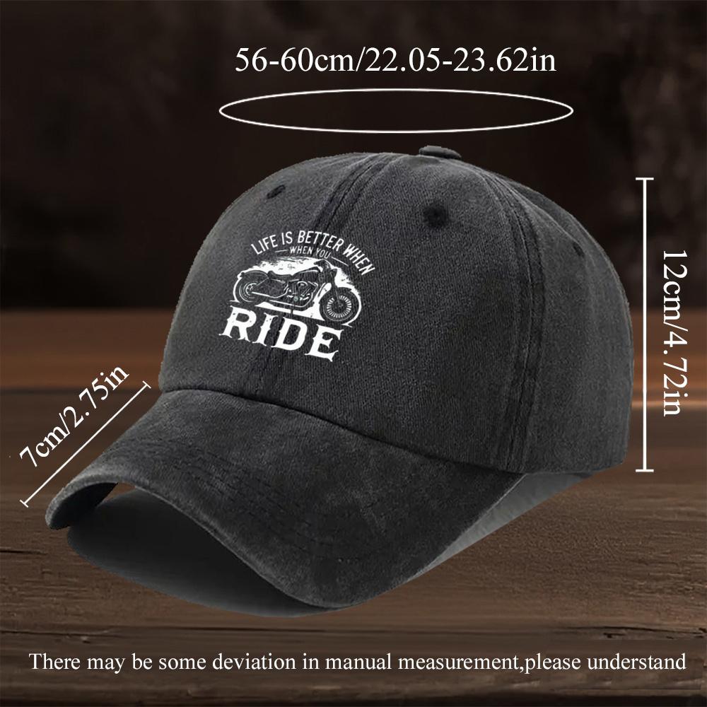 Letter Printed Adjustable Baseball Cap Casual Curved Brim Lightweight Sports Hat