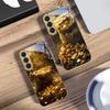 Husă din pânză de sac închisă la culoare pentru bani Pentru Samsung Galaxy S26 S20 FE S21 S22 S23 Plus S24 Ultra 25Ultra S21+ S9 S22 S8 Carcasă din sticlă aurie pentru telefon
