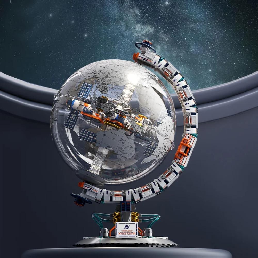 Space Tide Play series Dawn Dawn Globe collectible grade building blocks assembled adult student educational toys
